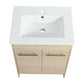 24" Bathroom Cabinet with Sink, Soft Close Door color: Plain Light Oak