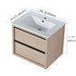 24" Bathroom Vanity with 2 Soft-Close Drawers color: Plain Light Oak