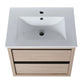 24" Bathroom Vanity with 2 Soft-Close Drawers color: Plain Light Oak