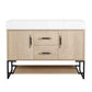 Elegant 48 Inch Standalone Bathroom Vanity with Durable Resin Sink color: Plain Light Oak