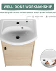 18" bathroom vanity with bowl sink showcasing smooth scratch-resistant ceramic basin | Ace Decor