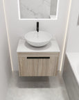 24" vessel sink vanity installed in modern bathroom setting | Ace Decor