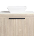 Oakline Vessel Series 30" Bathroom Wall-Mounted Vanity with Tapered Round Vessel Sink