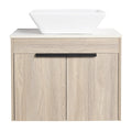 Front view of 24" small vessel sink vanity with tapered vessel sink | Ace Decor