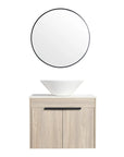 Oakline Vessel Series 24" Bathroom Wall-Mounted Vanity with Slim Tapered Vessel Sink
