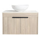 30" Modern Floating Bathroom Vanity with Ceramic Basin & Soft Close Door - White Oak Wall-Mounted Design color: White Oak