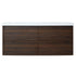 48 Inch Bathroom Vanity with Dual Resin Sinks & Soft Close Drawers color: California Walnut