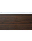 48 Inch Bathroom Vanity with Dual Resin Sinks & Soft Close Drawers color: California Walnut