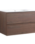 30" Bathroom Vanity with Gel Basin Top and Soft-Close Drawer color: Brown Oak