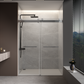 Bypass Shower Door Frameless with Soft-Close color:Brushed Nickel