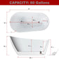 Luxurious Freestanding Acrylic Bathtub - Modern Design, Ultimate Comfort, and Efficient Drainage color: White