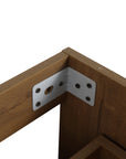 Reinforced corner hardware detail of 30" oak bathroom vanity for long-term structural stability | Ace Decor