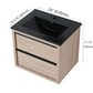 24" Bathroom Vanity with 2 Soft-Close Drawers color: Plain Light Oak