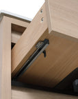 24" wall mounted bathroom vanity drawer slide and interior hardware detail | Ace Decor