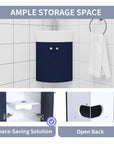 12.8" space-saving corner vanities for bathrooms with open back design and ample storage | Ace Decor