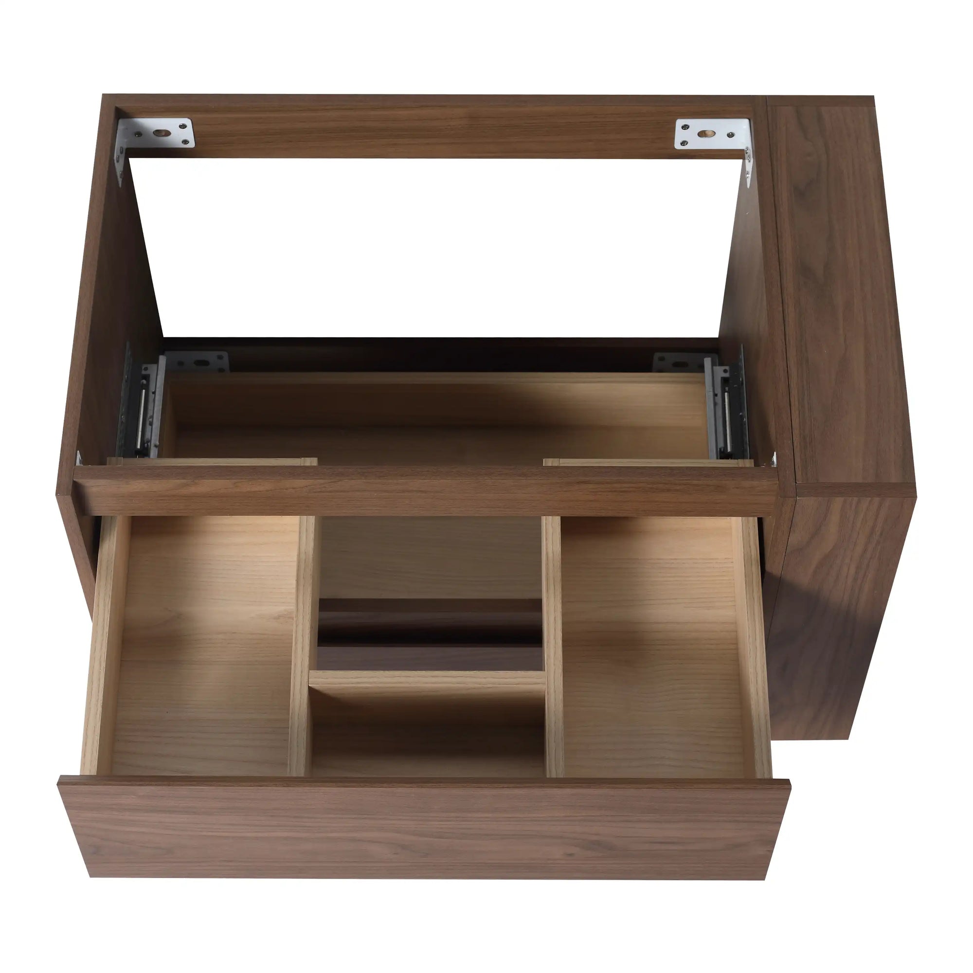 30" bathroom vanities brown interior drawer organizer and wall-mounted structure | Ace Decor