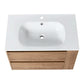 Wall-Mounted Bathroom Vanity with Gel Sink & Soft Close Drawers color: Imitative Oak