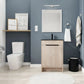 Freestanding Bathroom Vanity with Sink & 2 Soft-Close Doors color: Plain Light Oak