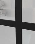 Shower Door Framed Walk-in Frosted glass 4-Divided color:matte black