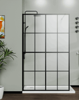 Shower Door Framed Walk-in Matte Black 16-Divided size:46*72