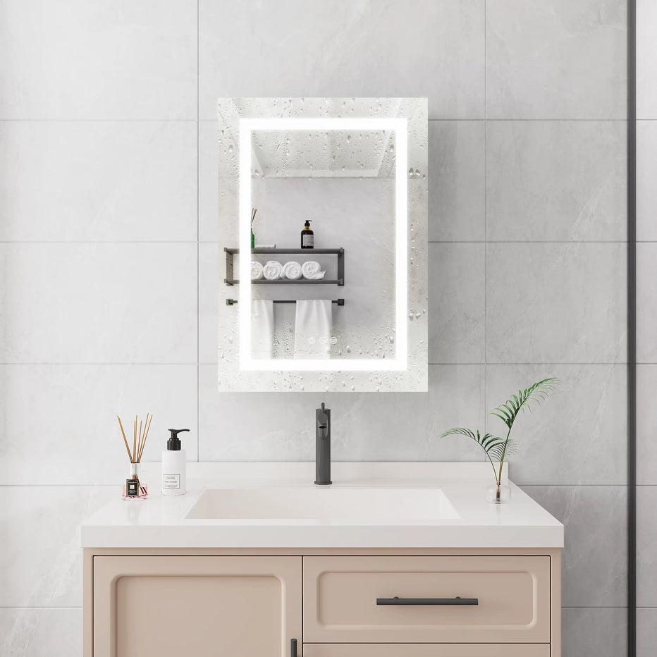 20 x 28 Smart LED Medicine Cabinet with Mirror Door