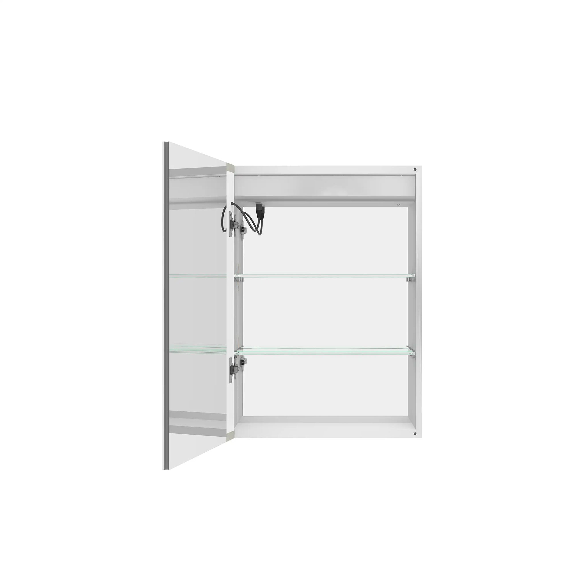 Calvante 28&quot; LED Mirror Cabinet with Display - 3-Tier Storage, Anti-Fog