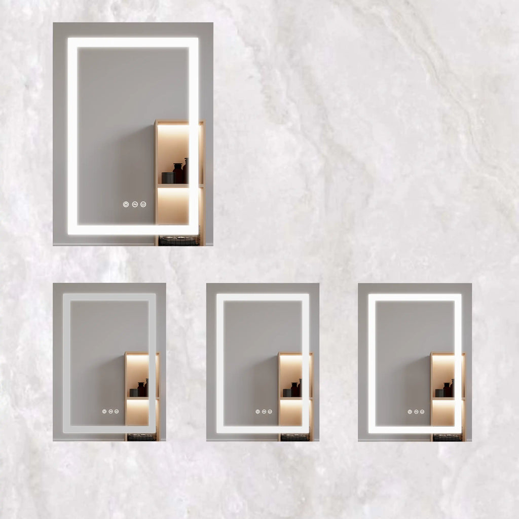 Hawley 26 inch LED Light Mirror Bathroom Cabinet with dimmable LED light.