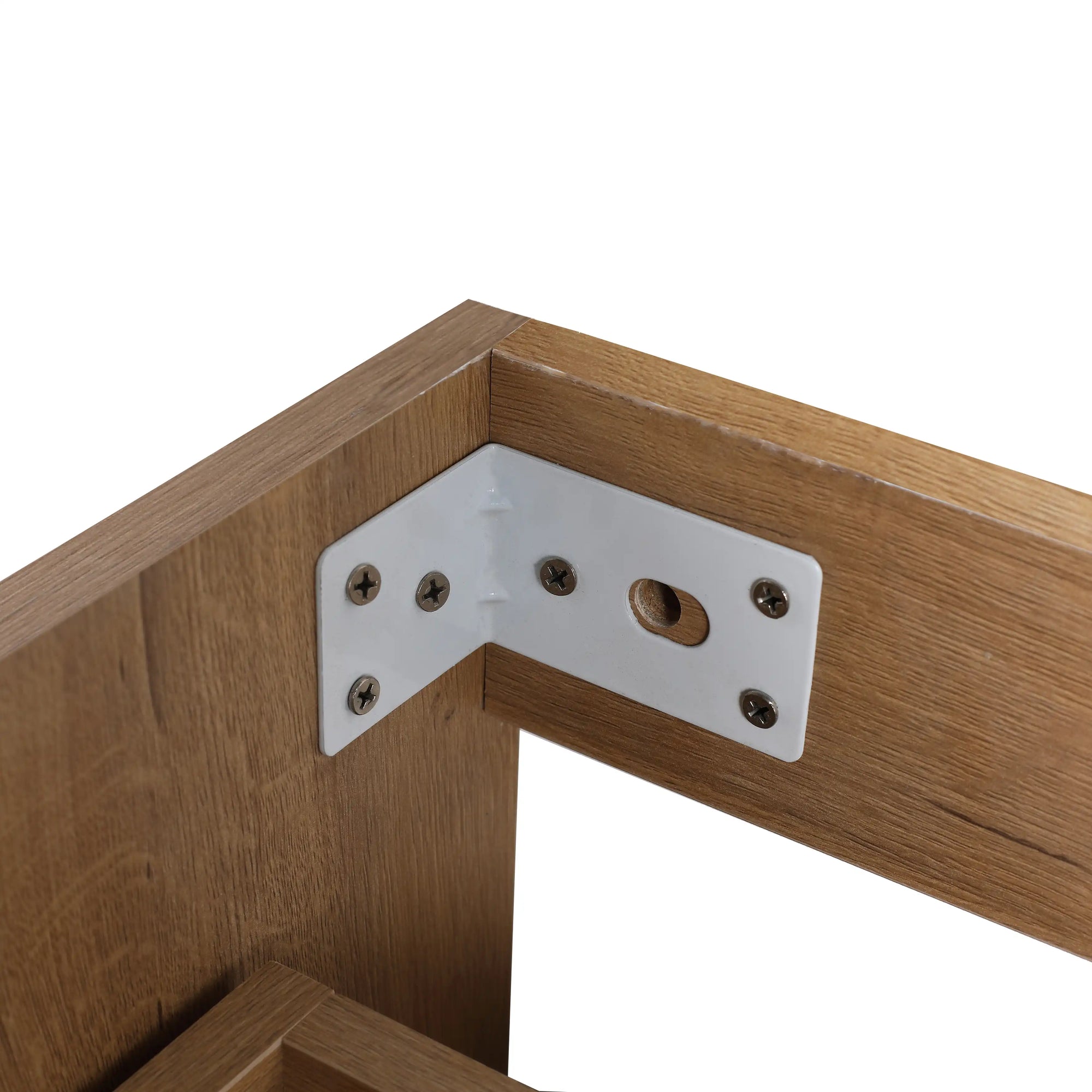 30" small bathroom vanity with drawers featuring reinforced interior corner bracket construction | Ace Decor