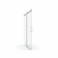 Sliding Shower Door Frameless with Soft-Close color:Brushed Nickel