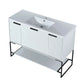 48" Freestanding Bathroom Vanity with Resin Basin color: White