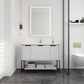 48" Freestanding Bathroom Vanity with Resin Basin color: White