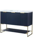 48" Freestanding Bathroom Vanity with Resin Basin color: Navy Blue