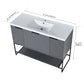 48" Freestanding Bathroom Vanity with Resin Basin color: Rock Grey