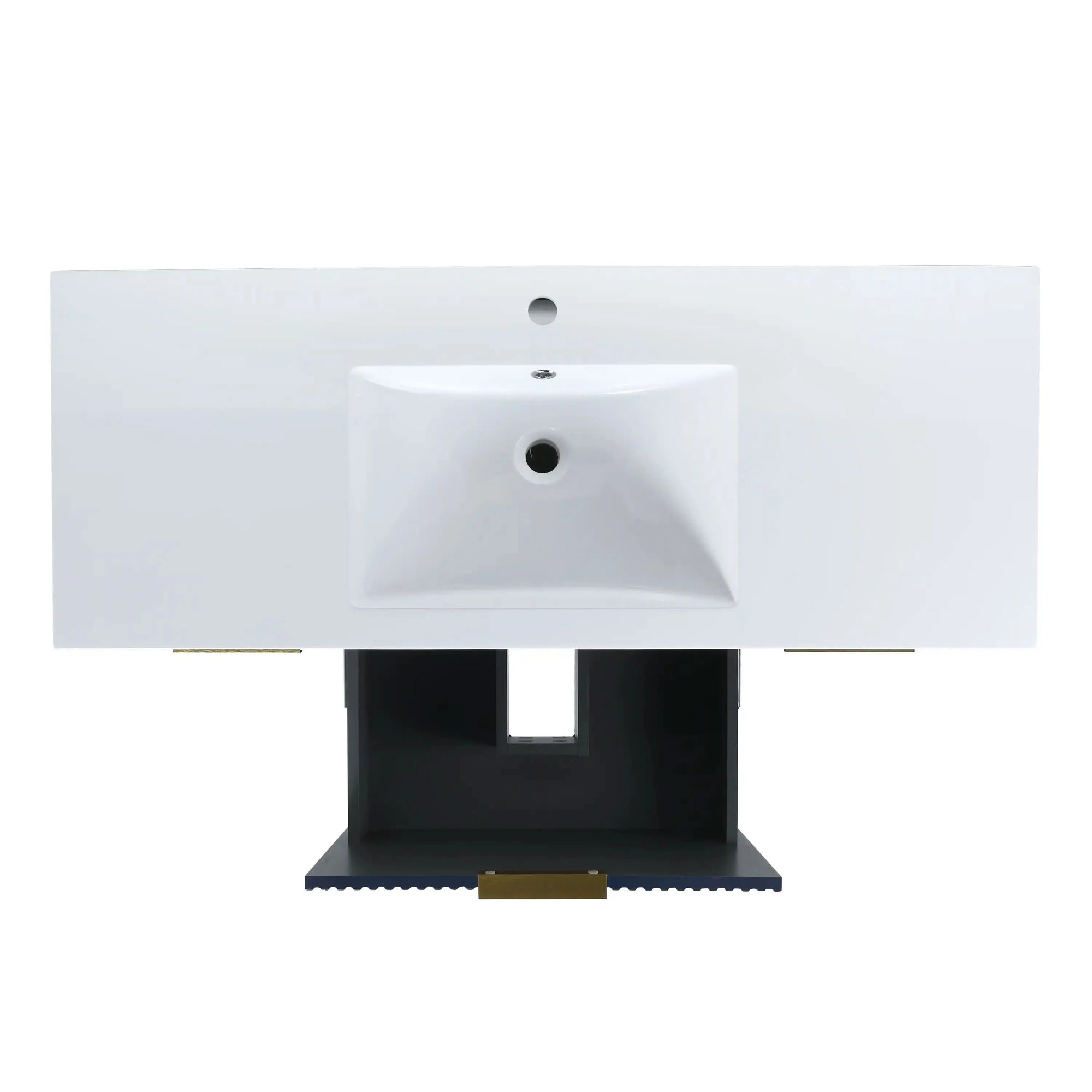 48" Freestanding Bathroom Vanity with Resin Basin color: Navy Blue