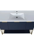 48" Freestanding Bathroom Vanity with Resin Basin color: Navy Blue