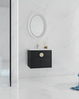 Soft Close Doors Bathroom Vanity With Sink color:Black chest nut