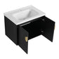 Elegant 40" Bathroom Vanity with Soft Close Doors, Sink, and Storage Shelves color: Black Chestnut