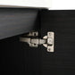 Elegant 40" Bathroom Vanity with Soft Close Doors, Sink, and Storage Shelves color: Black Chestnut