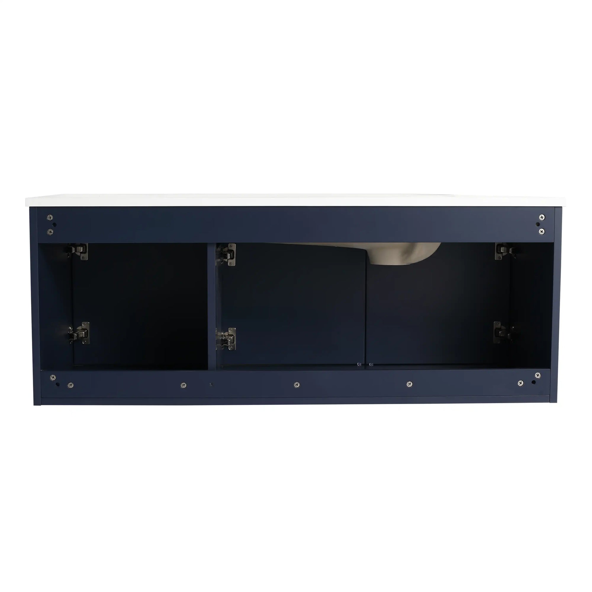 48 inches bathroom vanity rear interior storage view | Ace Decor