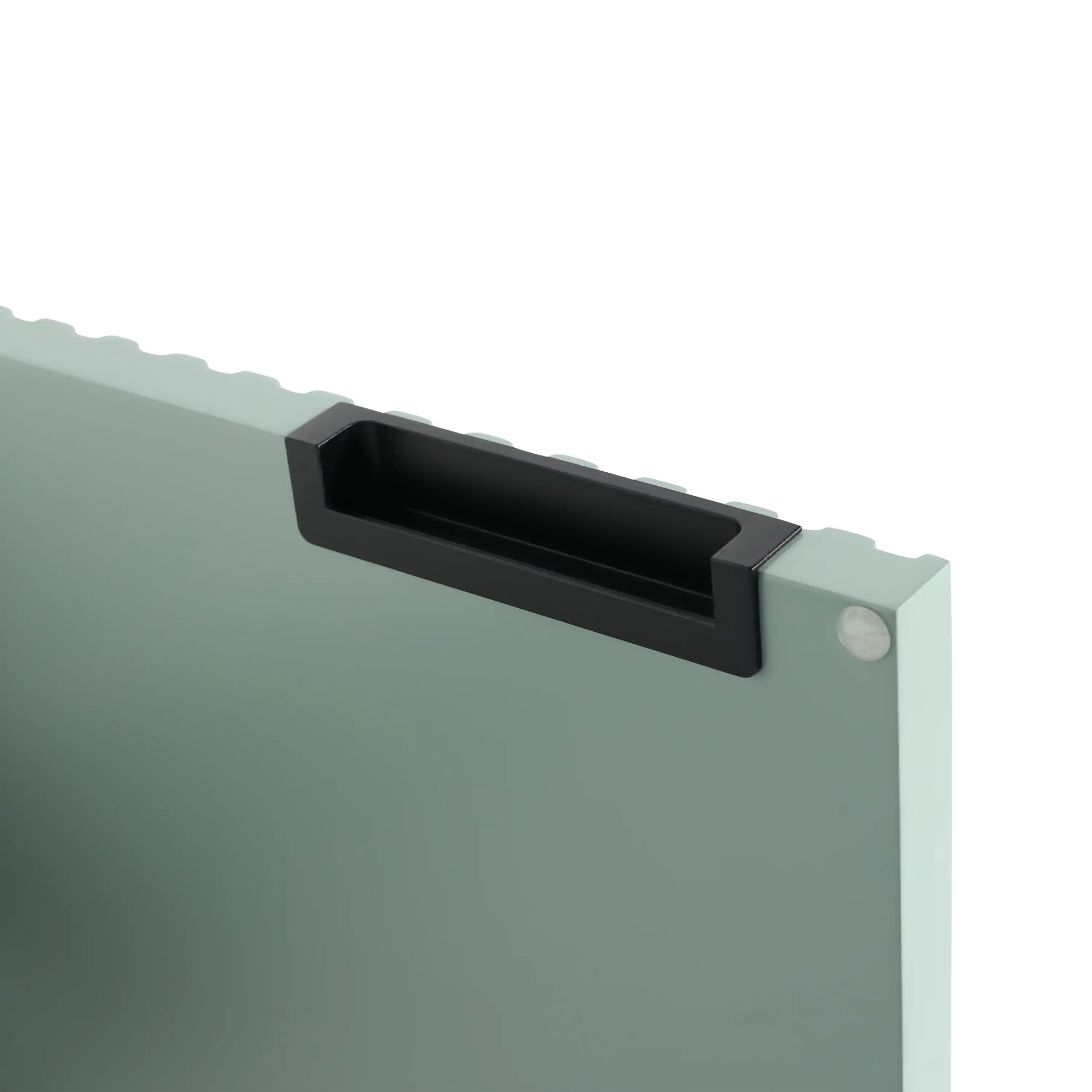 36" vanity bathroom 36 inch hidden handle detail in black finish | Ace Decor