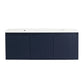 24" Floating Bathroom Vanity with Drop-Shaped Resin Sink – Modern Wall-Mounted Design color: Navy Blue