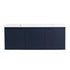 24" Floating Bathroom Vanity with Drop-Shaped Resin Sink – Modern Wall-Mounted Design color: Navy Blue
