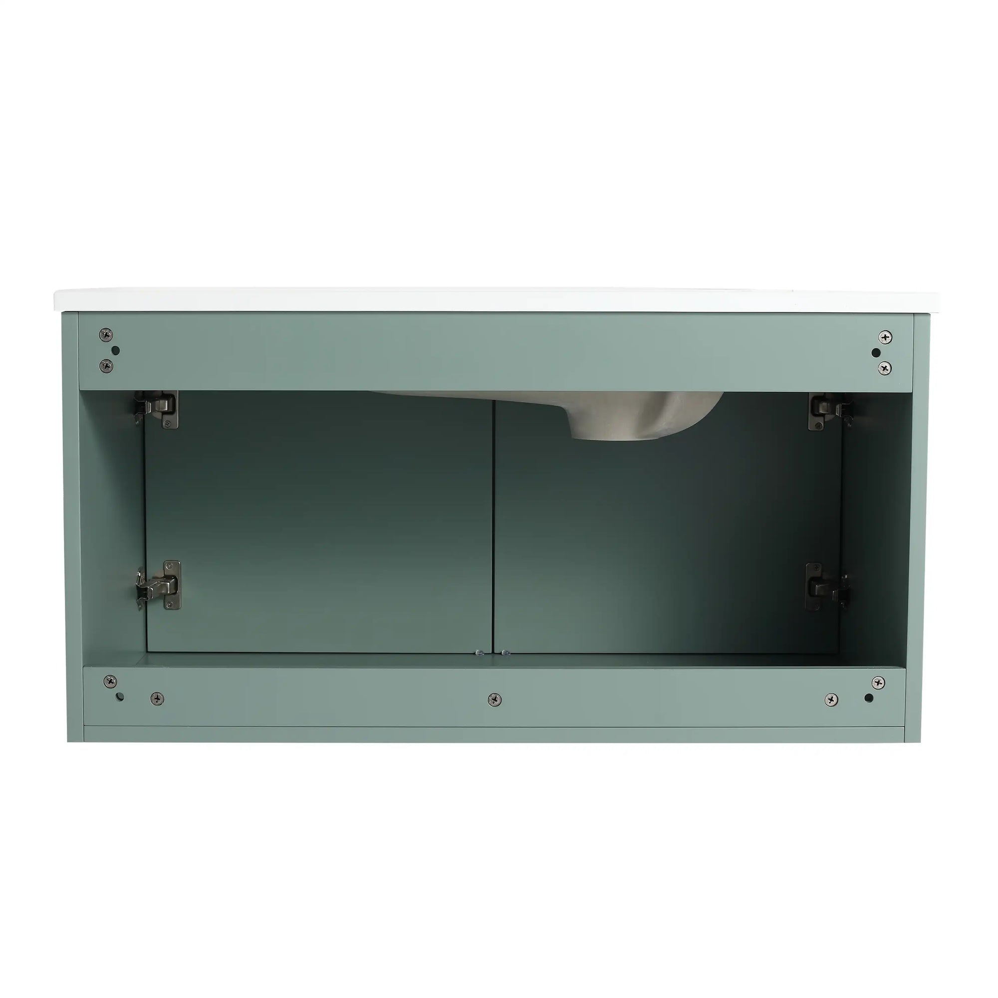 36" vanity bathroom 36 inch rear cabinet interior view | Ace Decor