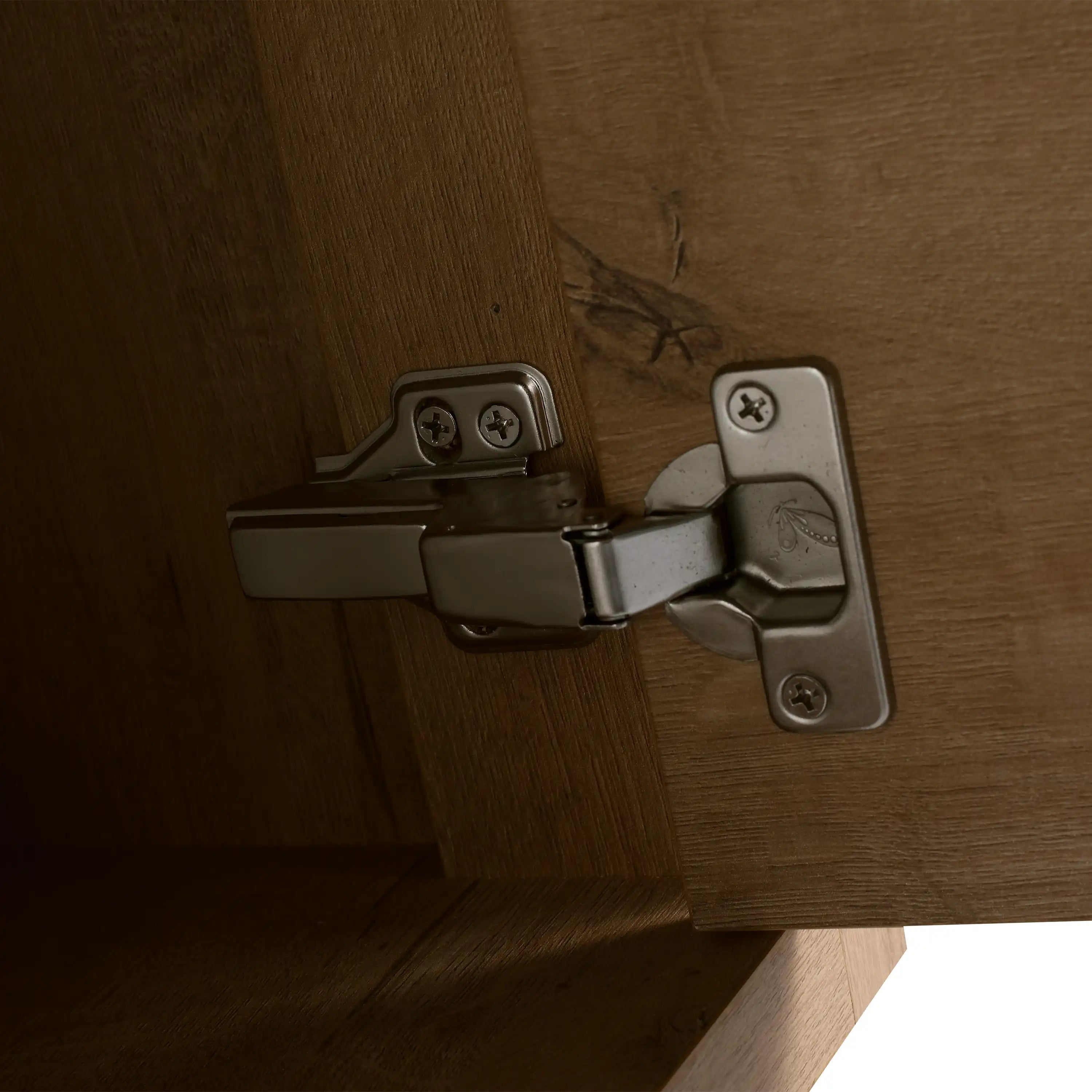 36 Imitative Oak Inch Wall-Mounted Bathroom Vanity with Gel Sink – Modern & Space-Saving Design