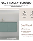 36" vanity bathroom 36 inch eco-friendly plywood construction graphic | Ace Decor