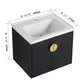 Soft Close Doors Bathroom Vanity With Sink color:Black chest nut