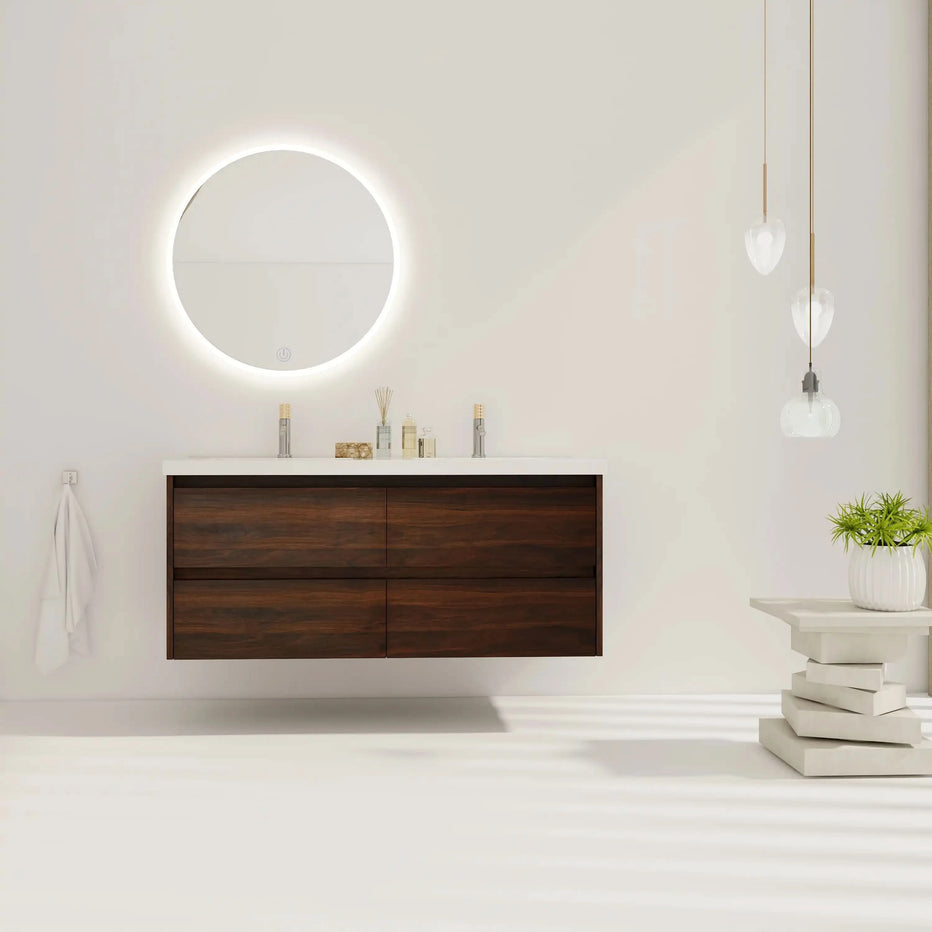 47 Wall-Mounted Double Sink Vanity