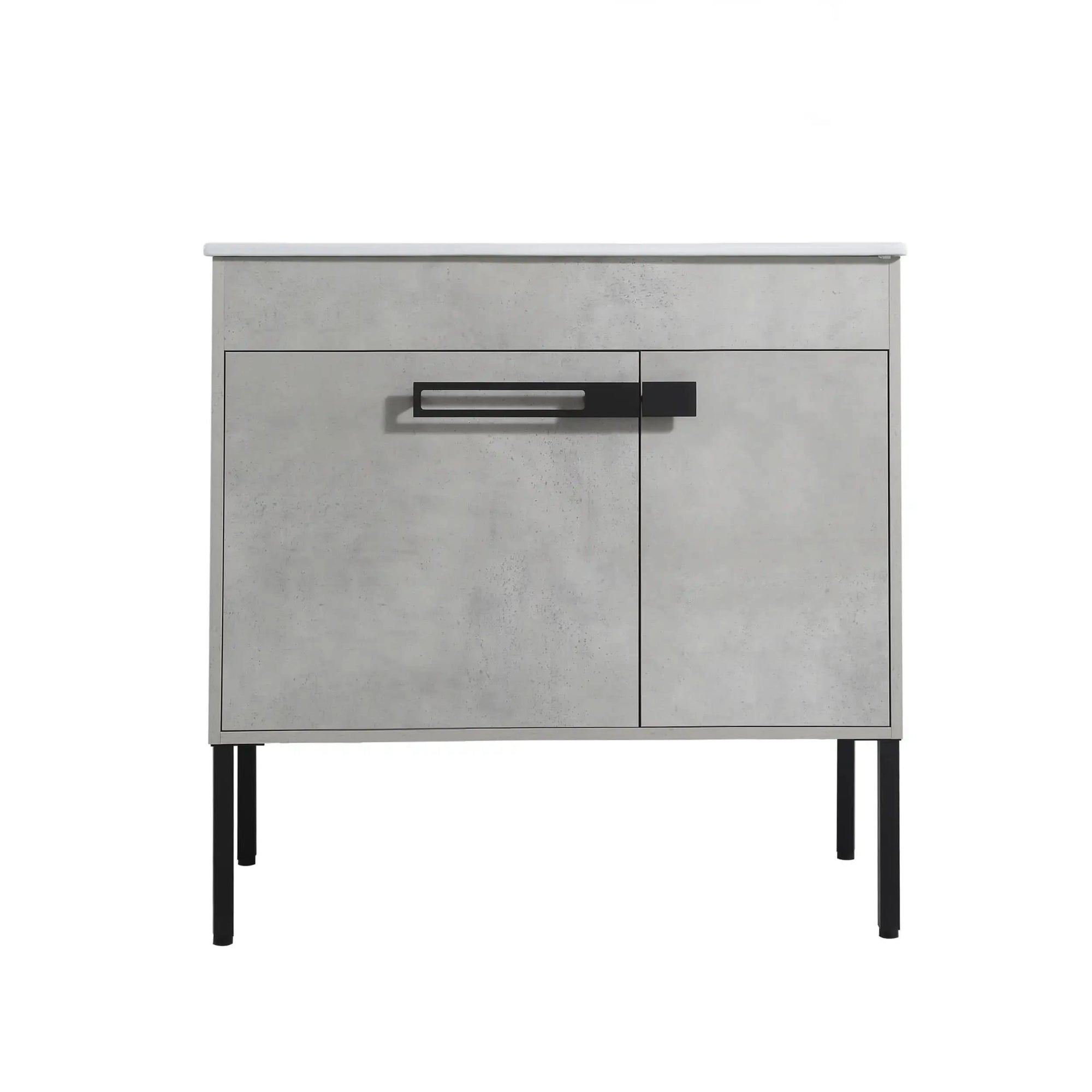 Bathroom Vanity With Sink, Freestanding Bathroom Vanity or Floating is Optional Conversion color: Cement Grey | size:36 inch