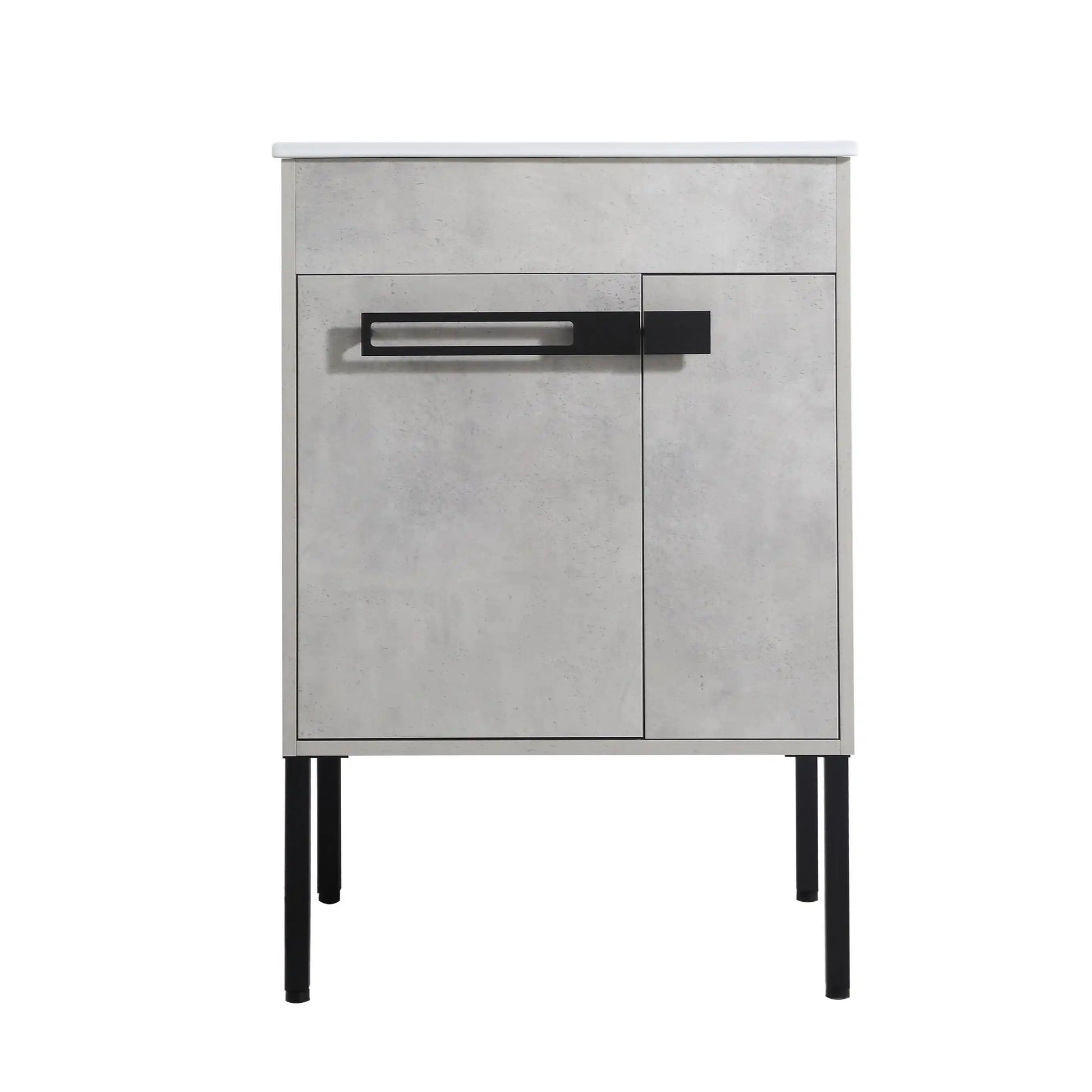 Bathroom Vanity With Sink, Freestanding Bathroom Vanity or Floating is Optional Conversion color: Cement Grey | size:24 inch