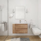 Wall-Mounted Bathroom Vanity with Gel Sink & Soft Close Drawers color: Imitative Oak